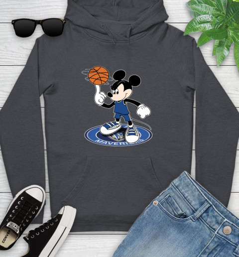 NBA Basketball Dallas Mavericks Cheerful Mickey Disney Shirt Youth Hoodie 8