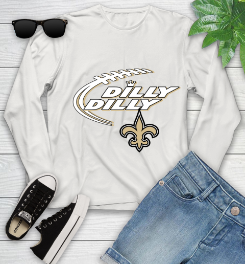 NFL New Orleans Saints Dilly Dilly Football Sports Youth Long Sleeve 12