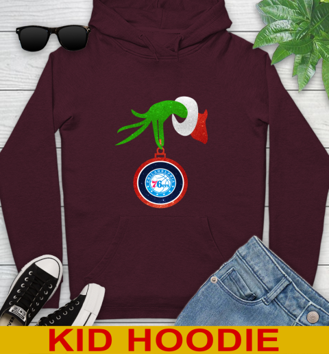 Philadelphia 76ers Grinch Merry Christmas NBA Basketball Youth Hoodie 7