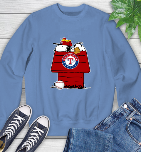 MLB Texas Rangers Snoopy Woodstock The Peanuts Movie Baseball T Shirt Sweatshirt 11