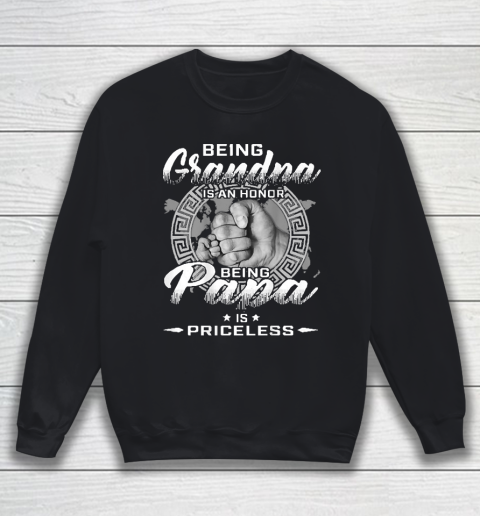 Grandpa Funny Gift Apparel  Mens Being Grandpa Is An Honor Being Papa Is Priceless Sweatshirt