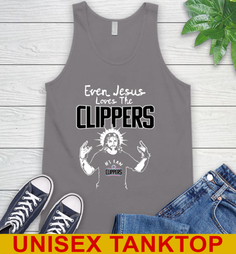 LA Clippers NBA Basketball Even Jesus Loves The Clippers Shirt Tank Top 6