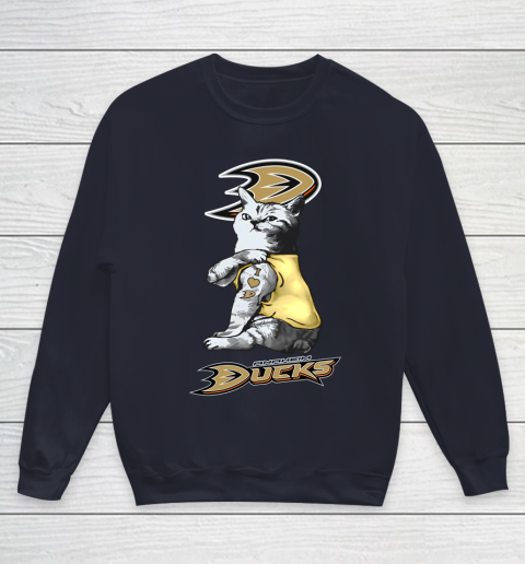 NHL My Cat Loves Anaheim Ducks Hockey Youth Sweatshirt 2