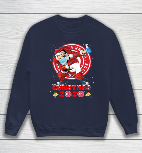 Atlanta Hawks Funny Santa Claus Dabbing Christmas 2020 NBA Sweatshirt 2