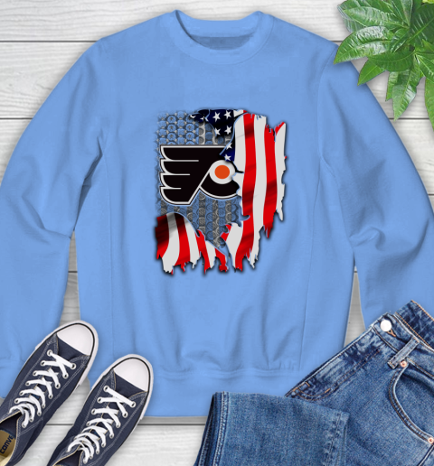 Philadelphia Flyers NHL Hockey American Flag Sweatshirt 11