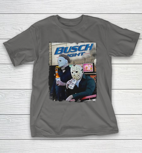 Michael Myers And Jason Voorhees Busch Light Halloween T-Shirt 8