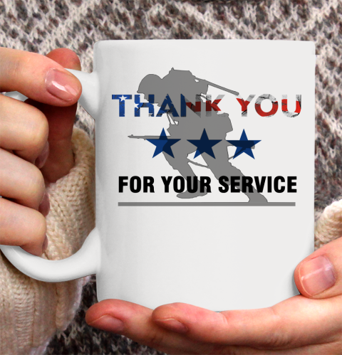 Veteran Shirt Memorial Day Thank You For Your Service Ceramic Mug 11oz