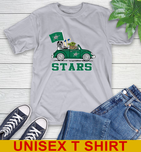 NHL Hockey Dallas Stars Darth Vader Baby Yoda Driving Star Wars Shirt T-Shirt 6