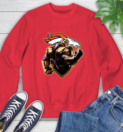 NFL Thanos Avengers Endgame Football Sports Denver Broncos Sweatshirt 10
