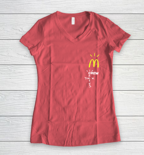 Travis Scott Cactus Jack McDonal Women's V-Neck T-Shirt 4
