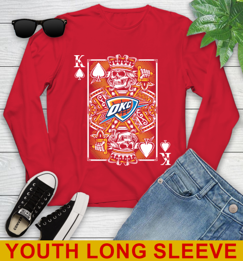 Oklahoma City Thunder NBA Basketball The King Of Spades Death Cards Shirt Youth Long Sleeve 11