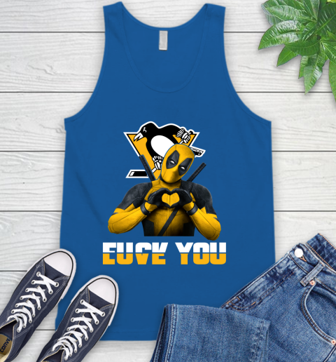 NHL Pittsburgh Penguins Deadpool Love You Fuck You Hockey Sports Tank Top 4