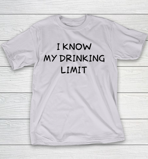 White Lie Shirt I Know My Drinking Limit Funny Party Youth T-Shirt 2
