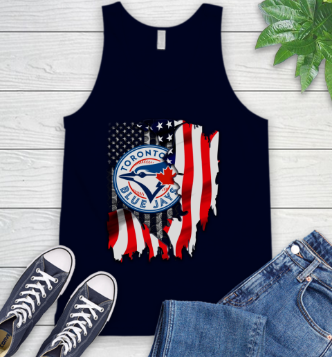 Toronto Blue Jays MLB Baseball American Flag Tank Top 2