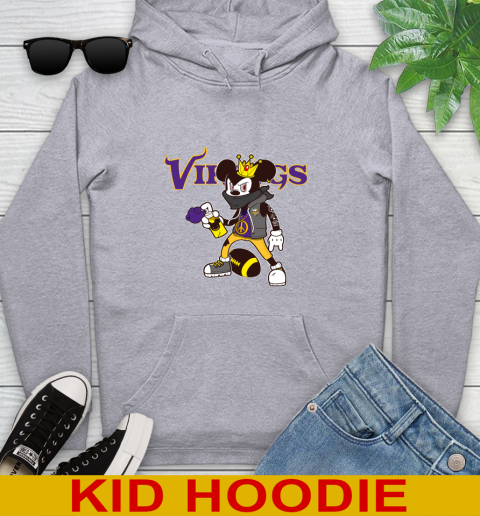 Minnesota Vikings NFL Football Mickey Peace Sign Sports Youth Hoodie 6