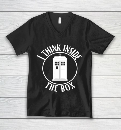 Doctor Who Tardis I think inside the Box V-Neck T-Shirt
