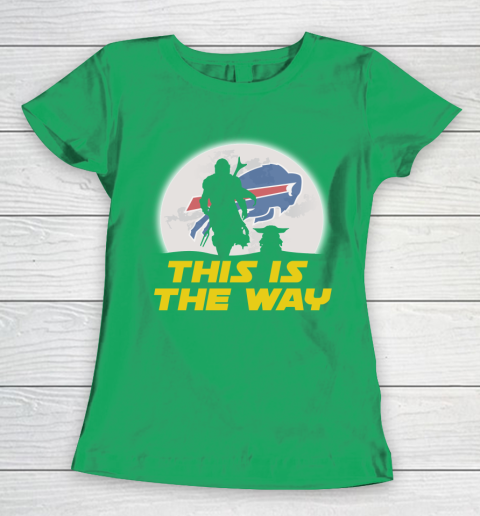 Buffalo Bills NFL Football Star Wars Yoda And Mandalorian This Is The Way Women's T-Shirt 5