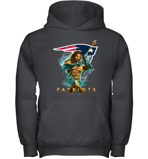 NFL New England Patriots Aquaman DC Football Sports zu4nEOTGRJD youth hoodie 43 95 151514 front black