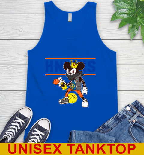 New York Knicks NBA Basketball Mickey Peace Sign Sports Tank Top 5