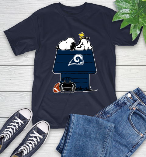 Los Angeles Rams NFL Football Snoopy Woodstock The Peanuts Movie T-Shirt 4