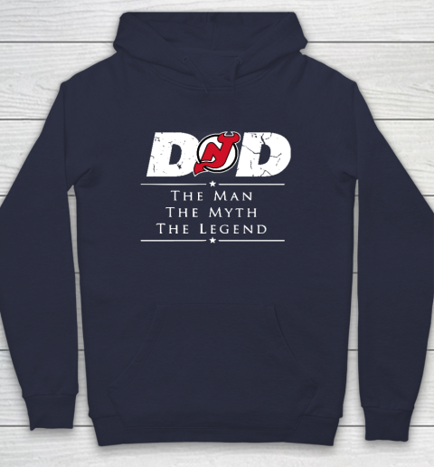 New Jersey Devils NHL Ice Hockey Dad The Man The Myth The Legend Hoodie 2