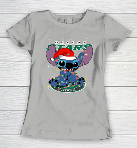 Dallas Stars NHL Hockey noel stitch Christmas Women's T-Shirt 8