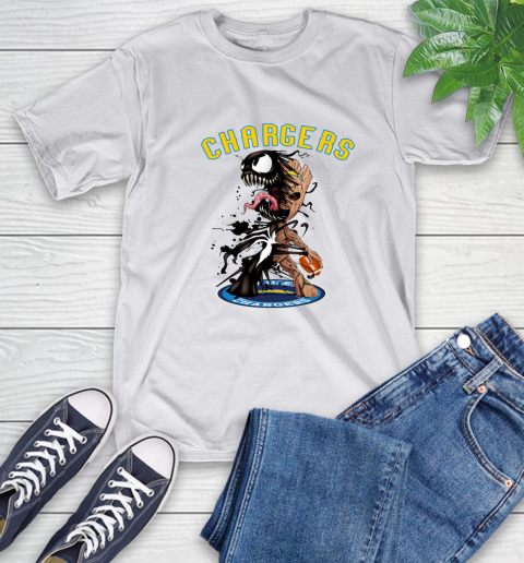 NFL San Diego Chargers Football Venom Groot Guardians Of The Galaxy T-Shirt 12