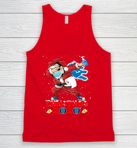 Detroit Lions Funny Santa Claus Dabbing Christmas 2020 NFL Tank Top 5