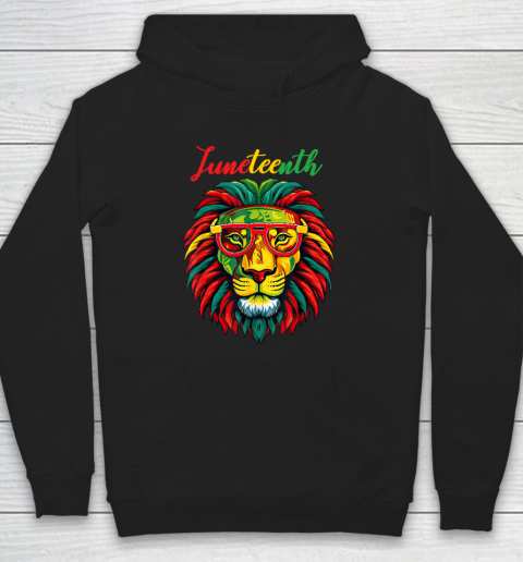 Lion Juneteenth Shirts Black History Freedom Hoodie