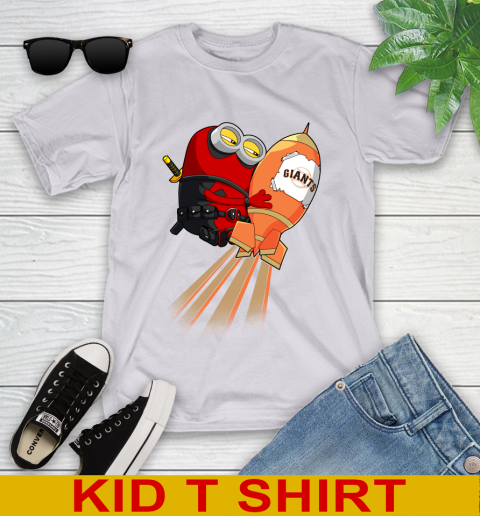 MLB Baseball San Francisco Giants Deadpool Minion Marvel Shirt Youth T-Shirt 4