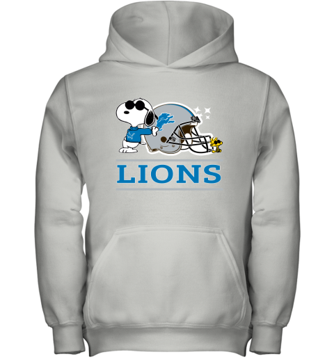 The Detroit Lions Joe Cool And Woodstock Snoopy Mashup Youth Hoodie