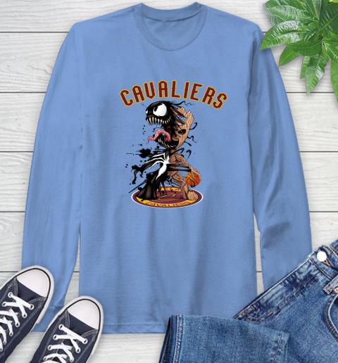 NBA Cleveland Cavaliers Basketball Venom Groot Guardians Of The Galaxy Long Sleeve T-Shirt 11