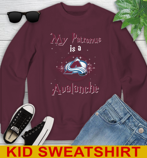 NHL Hockey Harry Potter My Patronus Is A Colorado Avalanche Youth Sweatshirt 4