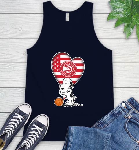 Atlanta Hawks NBA Basketball The Peanuts Movie Adorable Snoopy Tank Top 3