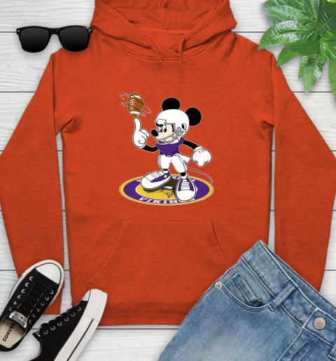 NFL Football Minnesota Vikings Cheerful Mickey Disney Shirt Youth Hoodie 5