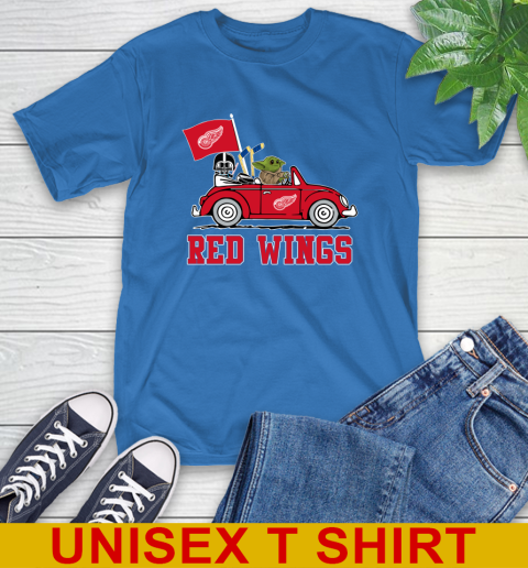 NHL Hockey Detroit Red Wings Darth Vader Baby Yoda Driving Star Wars Shirt T-Shirt 10 NHL Hockey Detroit Red Wings Darth Vader Baby Yoda Driving Star Wars Shirt T-Shirt - Image 10