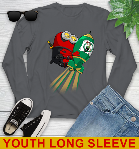 NBA Basketball Boston Celtics Deadpool Minion Marvel Shirt Youth Long Sleeve 9