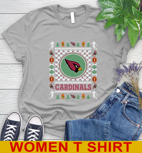 Arizona Cardinals Merry Christmas NFL Football Loyal Fan Women's T-Shirt 5