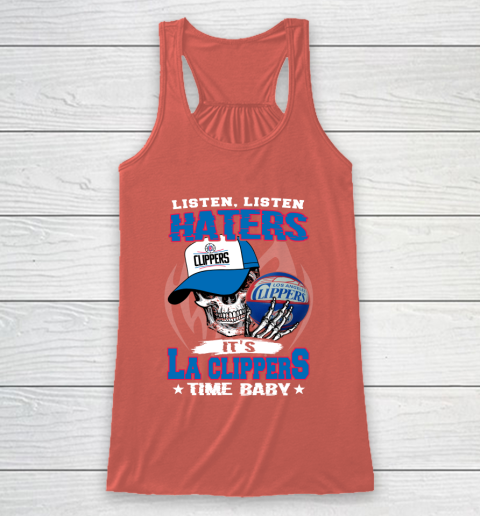 Listen Haters It is CLIPPERS Time Baby NBA Racerback Tank 3