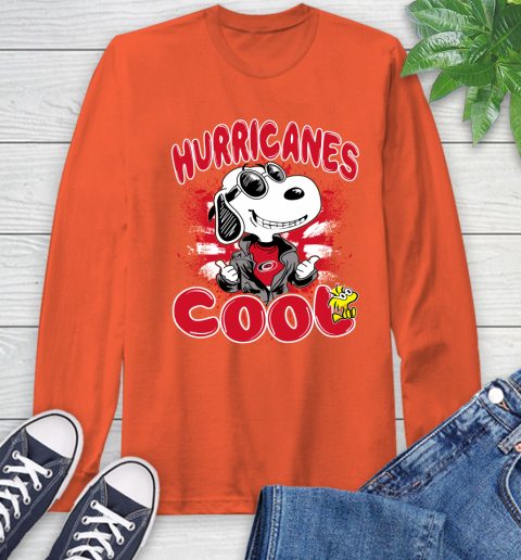 NHL Hockey Carolina Hurricanes Cool Snoopy Shirt Long Sleeve T-Shirt 4