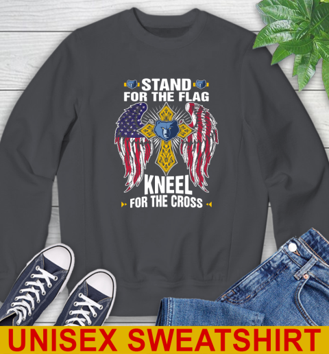 NBA Basketball Memphis Grizzlies Stand For Flag Kneel For The Cross Shirt Sweatshirt 7