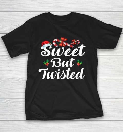 Sweet But Twisted Christmas Candy Canes Tee Xmas Holidays Youth T-Shirt