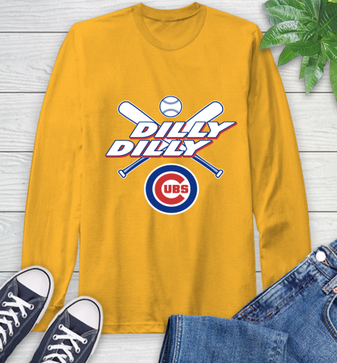 MLB Chicago Cubs Dilly Dilly Baseball Sports Long Sleeve T-Shirt 3