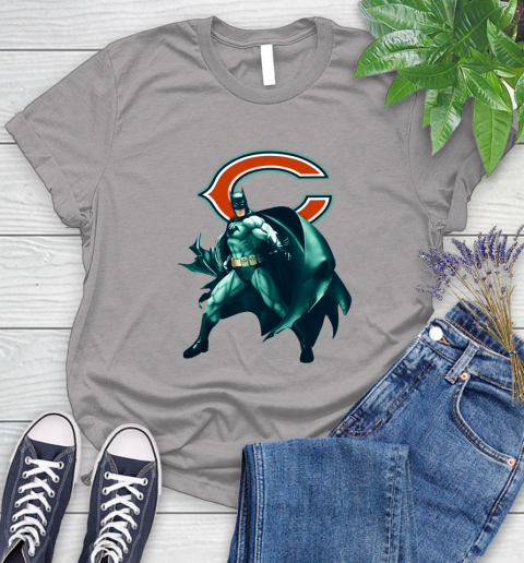 NFL Batman Football Sports Chicago Bears Women's T-Shirt 5