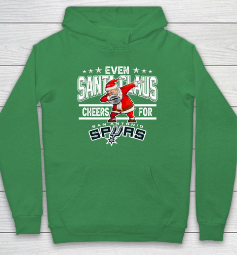 San Antonio Spurs Even Santa Claus Cheers For Christmas NBA Hoodie 5