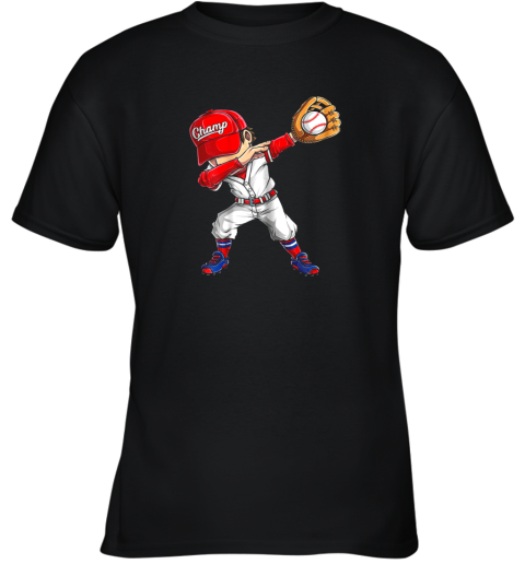 Dabbing Baseball T Shirt Kids Boys Men Catcher Pitcher Gifts Youth T-Shirt