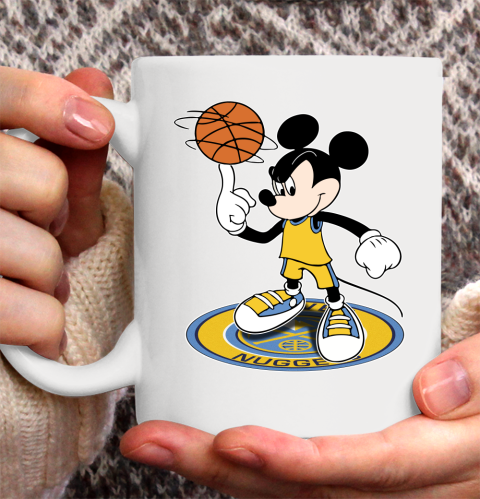 NBA Basketball Denver Nuggets Cheerful Mickey Disney Shirt Ceramic Mug 11oz 2