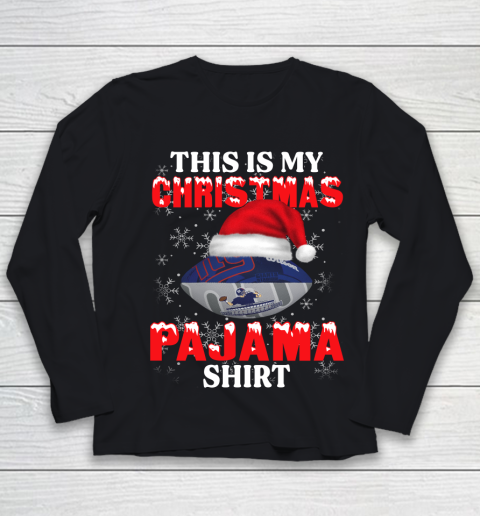 New York Giants This Is My Christmas Pajama Shirt NFL Youth Long Sleeve