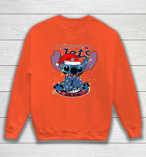 Winnipeg Jets NHL Hockey noel stitch Christmas Sweatshirt - Image 3