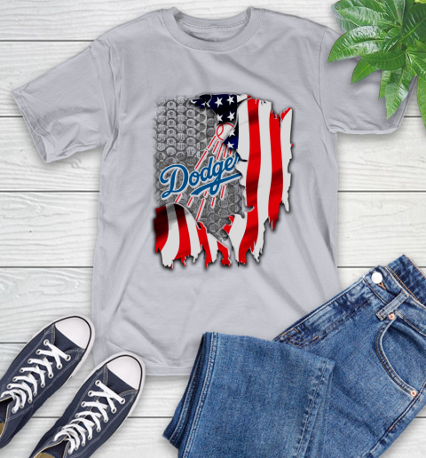 Los Angeles Dodgers MLB Baseball American Flag T-Shirt 6